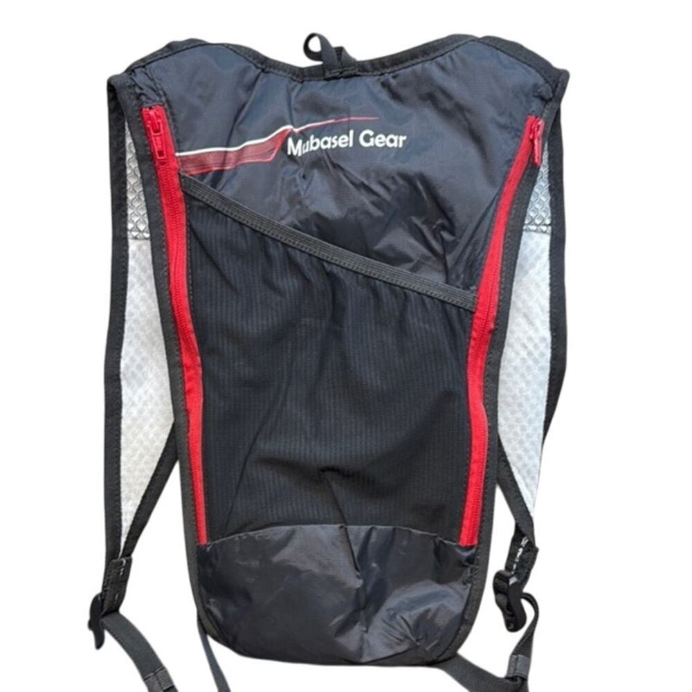 New Red & Black Mubasel Gear Hydration Backpack w/ 2L BPA Free Bladder